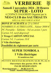 Loto du Néo-Club de Verberie @ Espace Dagobert - Verberie